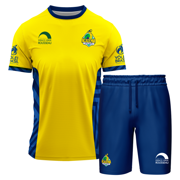 Kit Treino Masculino (Camisa + Cal&ccedil;&atilde;o) - COL&Eacute;GIO ESPA&Ccedil;O VERDE ROUSSEAU